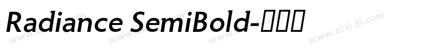 Radiance SemiBold字体转换